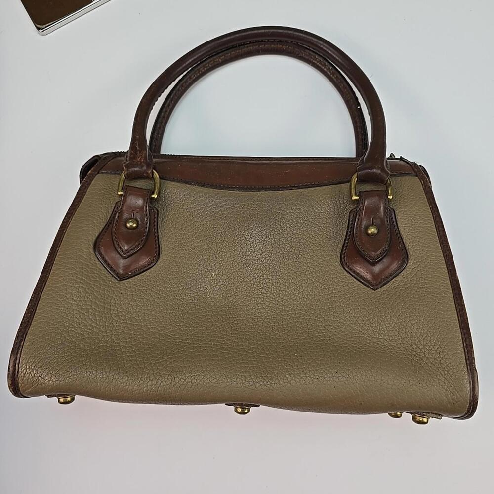 Vintage 80s Dooney & Bourke All Weather Leather Boston Satchel Bag Made in US - Picture 7 of 9